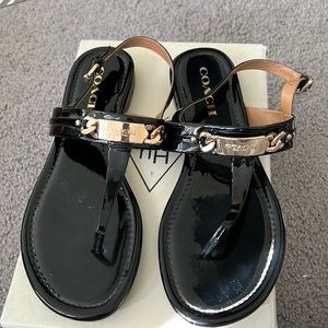 Black Coach Sandals